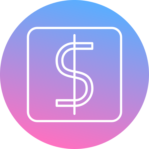 símbolo de dólar Generic gradient fill icono