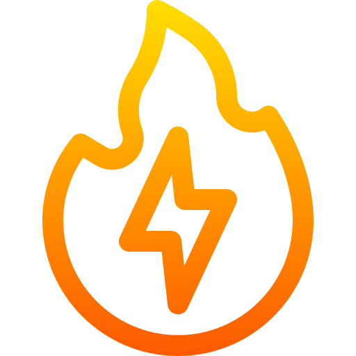 fuego Basic Gradient Lineal color icono