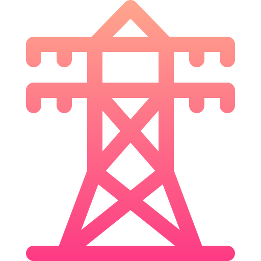 전기 극 Basic Gradient Lineal color icon