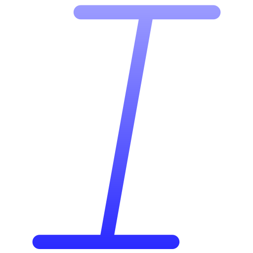 corsivo Generic gradient outline icona