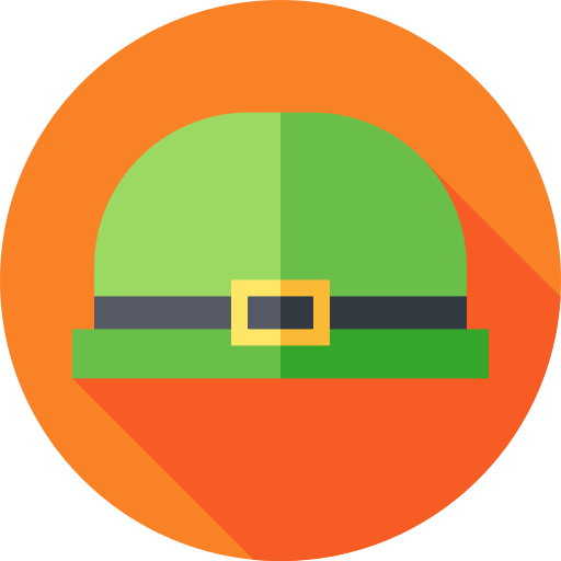 bowler hut Flat Circular Flat icon