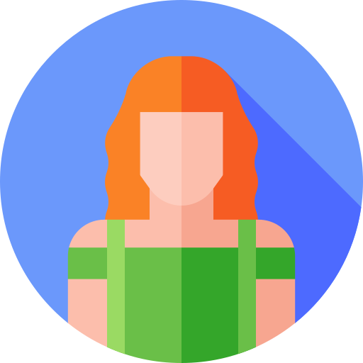 mujer Flat Circular Flat icono