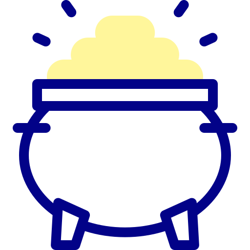złoty garnek Detailed Mixed Lineal color ikona