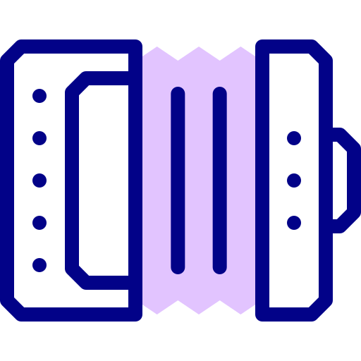 Accordion Detailed Mixed Lineal color icon