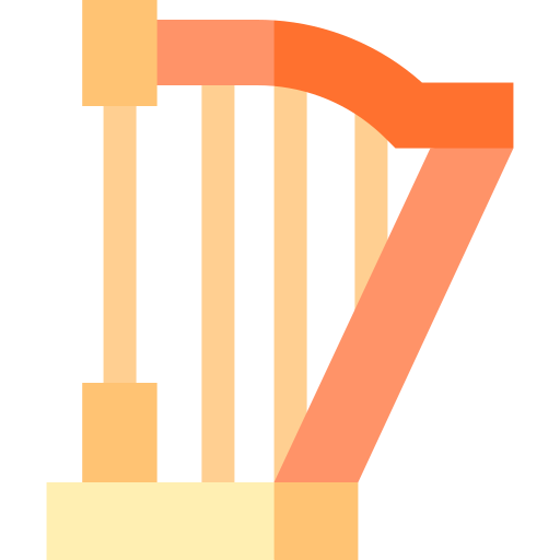 harpa Basic Straight Flat Ícone