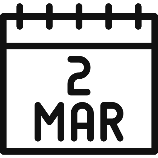 marzo Generic black outline icono