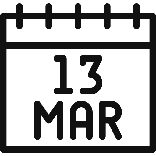 March Generic black outline icon