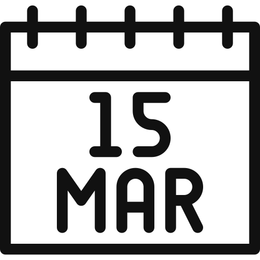 marzo Generic black outline icona