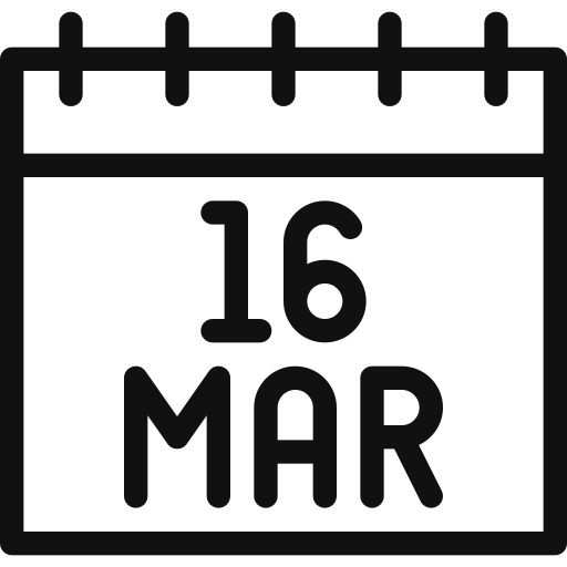 marzo Generic black outline icona