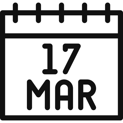 March Generic black outline icon