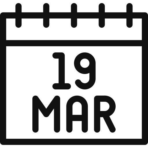 maart Generic black outline icoon