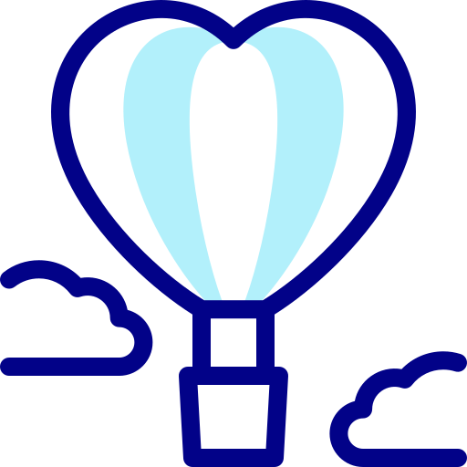 Hot air balloon Detailed Mixed Lineal color icon