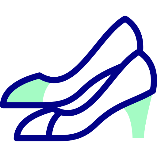 하이힐 Detailed Mixed Lineal color icon