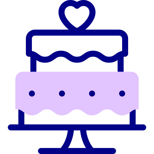 pastel de boda Detailed Mixed Lineal color icono