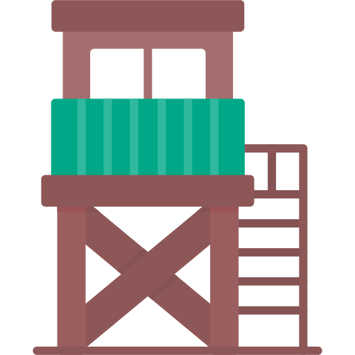 torre di guardia Generic color fill icona