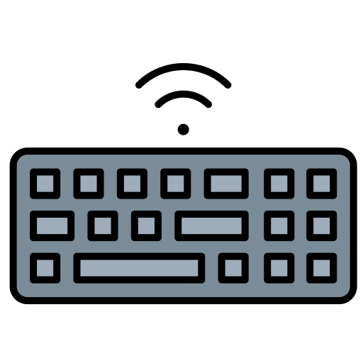 teclado inalambrico Generic color lineal-color icono