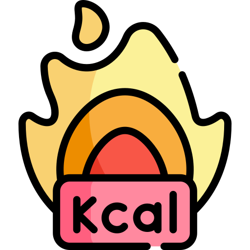 calories Kawaii Lineal color Icône