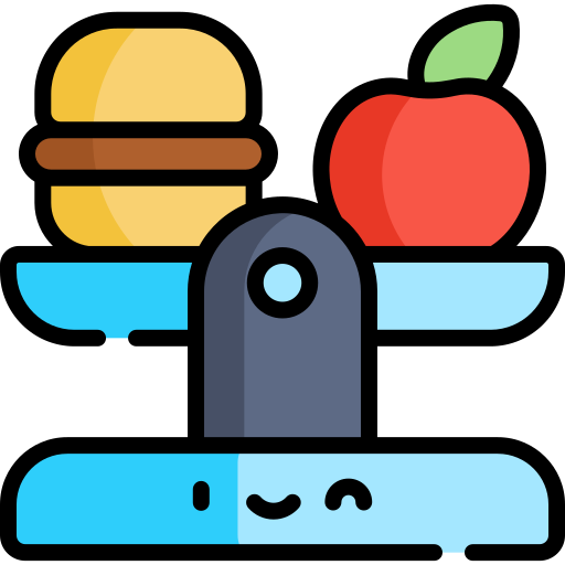 dieta equilibrada Kawaii Lineal color icono