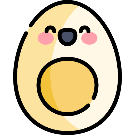 ゆで卵 Kawaii Lineal color icon