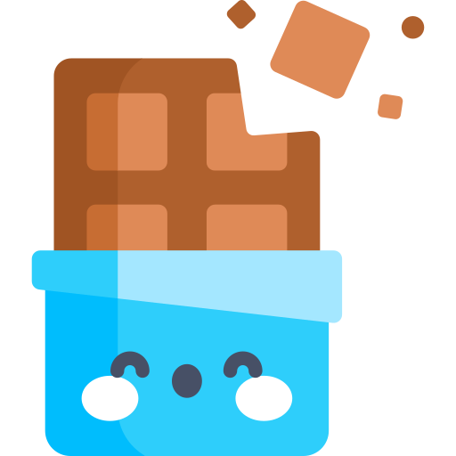 Chocolate bar Kawaii Flat icon