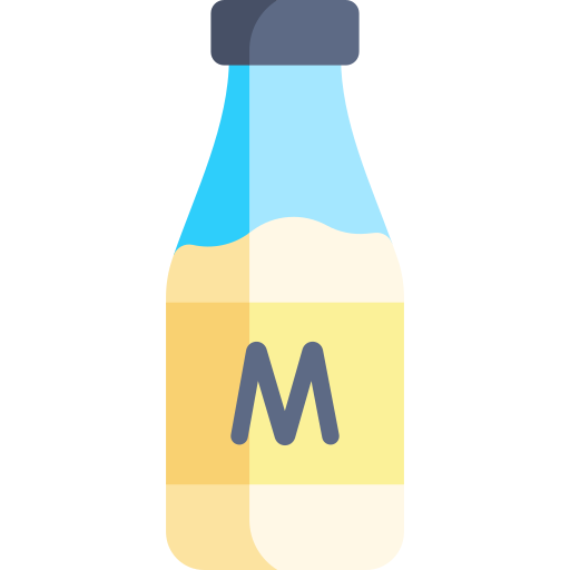 Молоко Kawaii Flat иконка