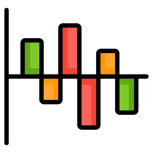 graphique à barres Generic color lineal-color Icône