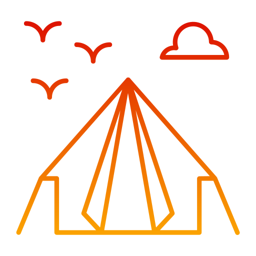 tent Generic gradient outline icoon