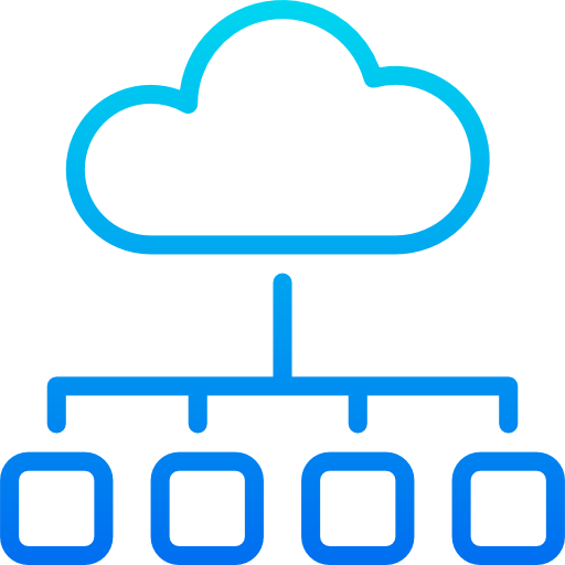 cloud-daten srip Gradient icon