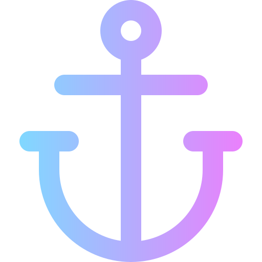 Anchor Super Basic Rounded Gradient icon