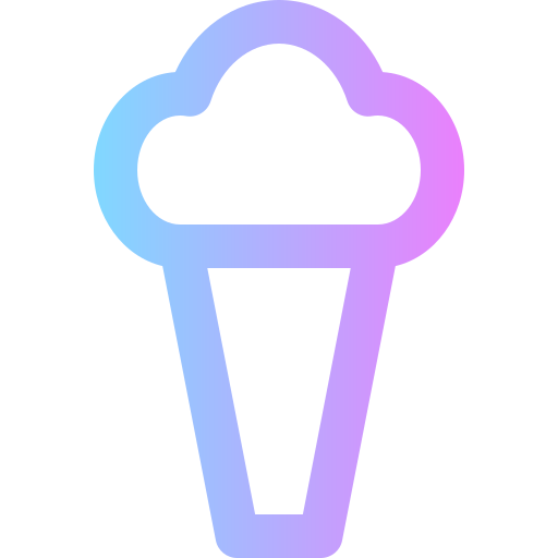 Ice cream Super Basic Rounded Gradient icon