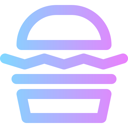burger Super Basic Rounded Gradient icon