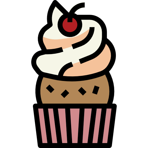 cupcake PongsakornRed Lineal Color icona