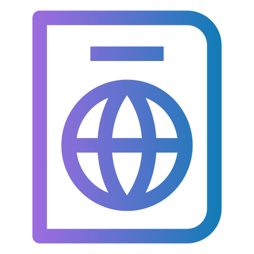pasaporte Generic gradient outline icono