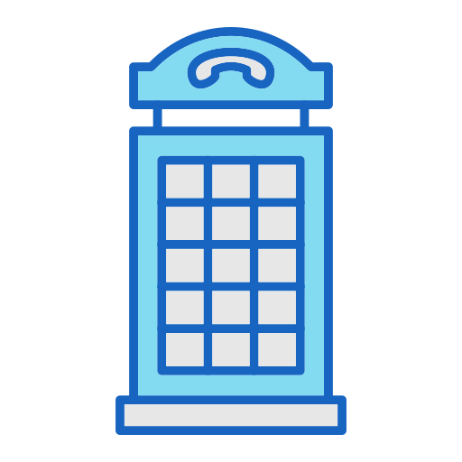 公衆電話ボックス Generic color lineal-color icon