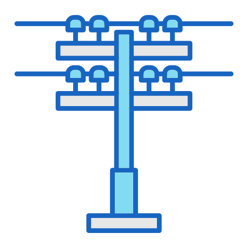 pole elektryczne Generic color lineal-color ikona