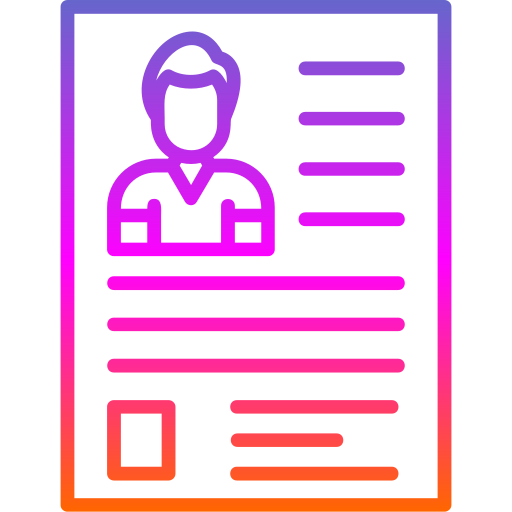 이력서 Generic gradient outline icon