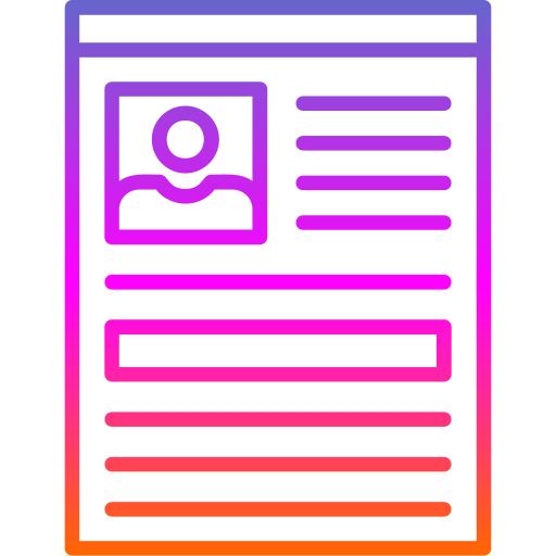 curriculum Generic gradient outline Icône