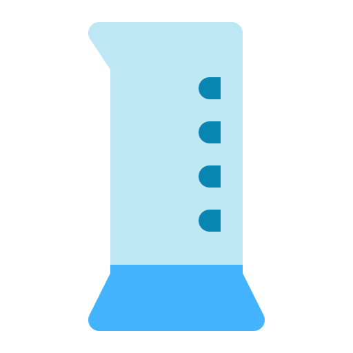 Graduated Cylinder Generic color fill icon