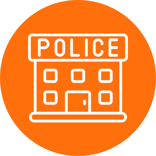 politiebureau Generic color fill icoon