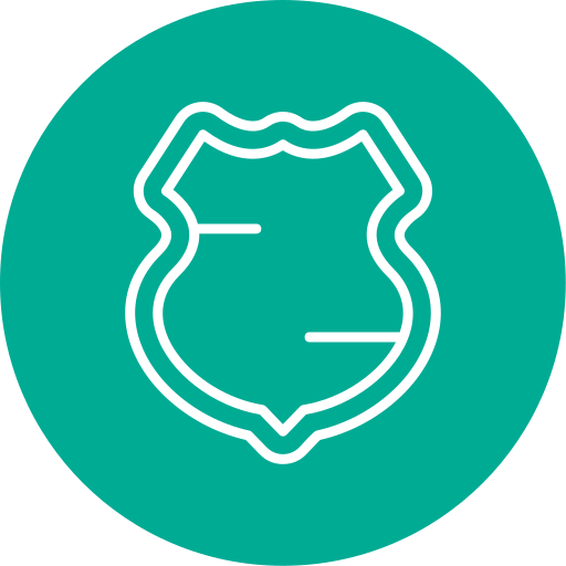 scudo della polizia Generic color fill icona
