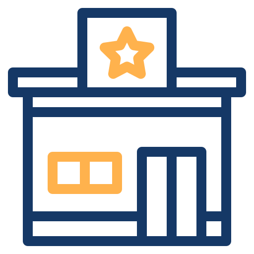 Police Station Generic color outline icon