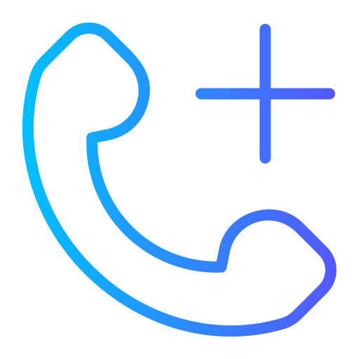 telefoongesprek Generic gradient outline icoon