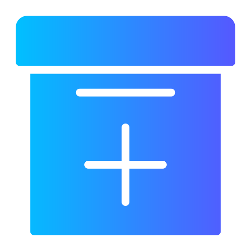 caja de almacenaje Generic gradient fill icono
