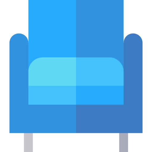 Armchair Basic Straight Flat icon