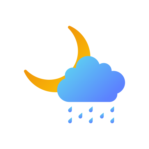 Rainy night Generic gradient fill icon