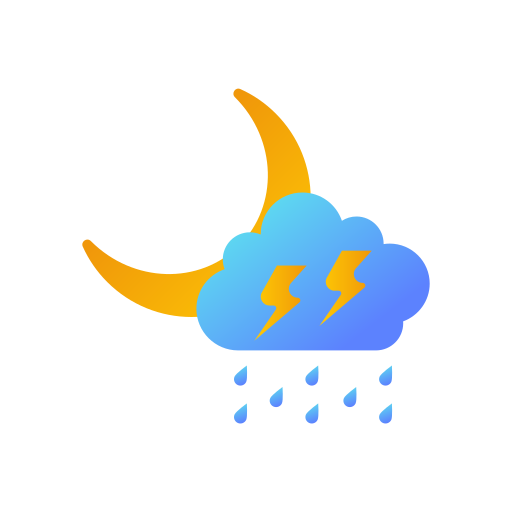 Heavy rain Generic gradient fill icon