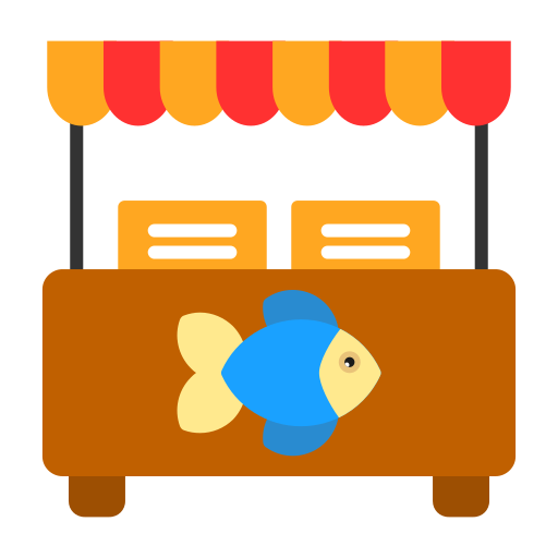mercato del pesce Generic color fill icona