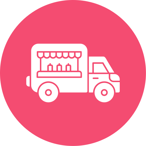 Food Truck Generic color fill icon