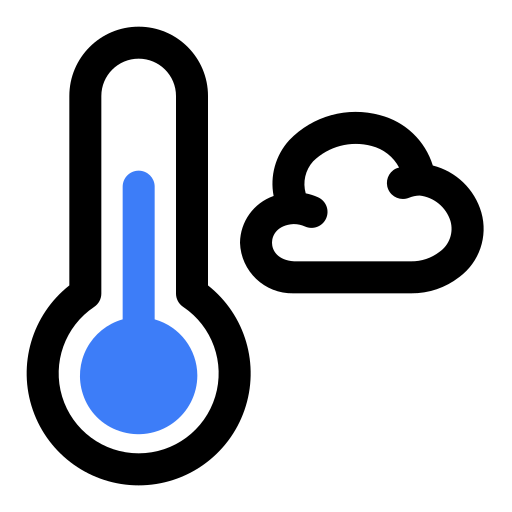 temperatuur Generic color outline icoon