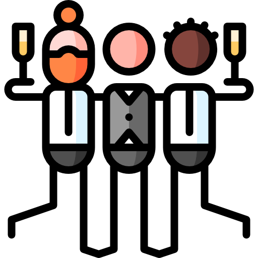 Bachelor party Puppet Characters Lineal Color icon